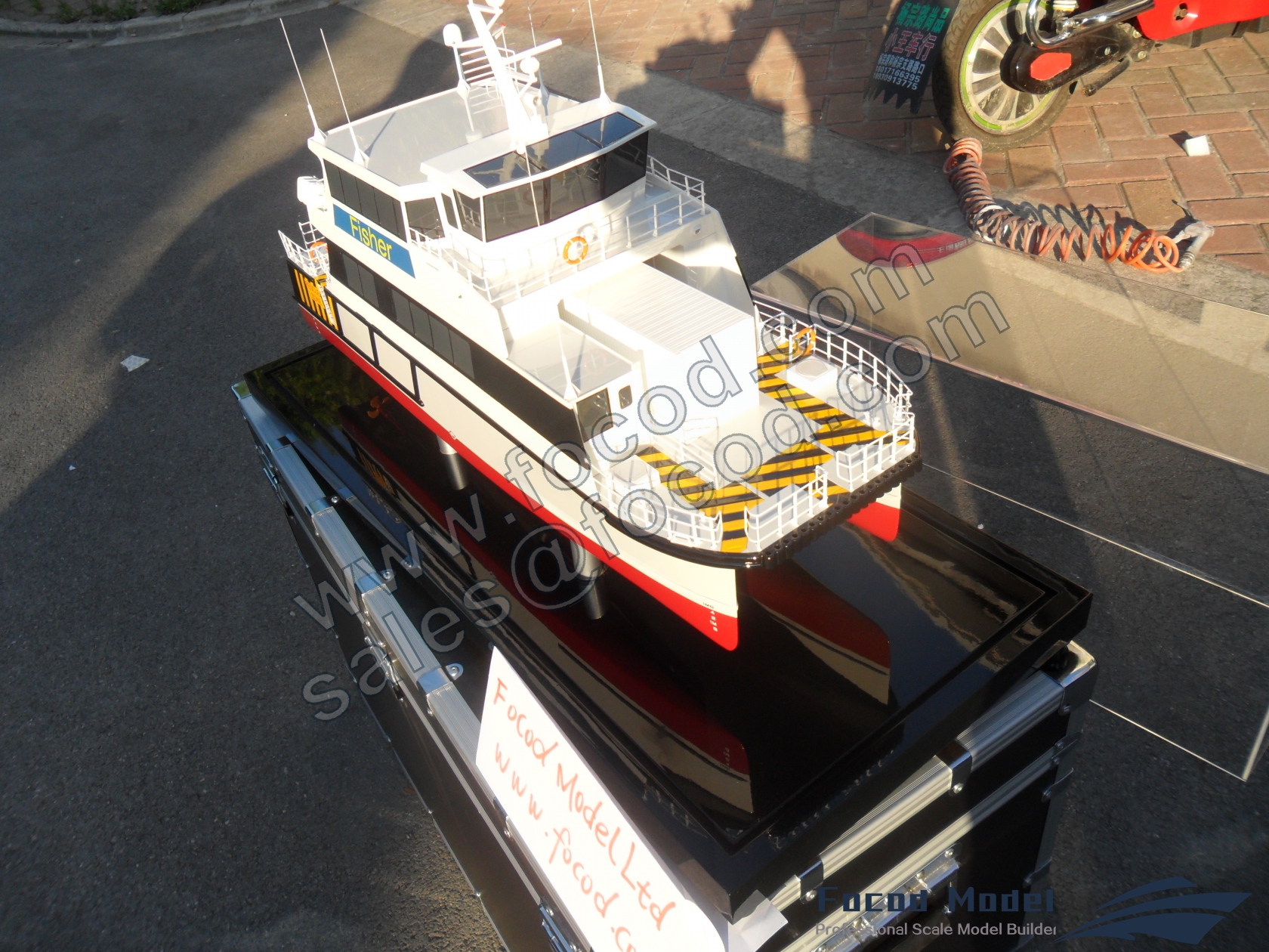 custom made model of 24m catamaran